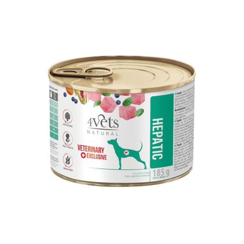 4vets NATURAL VETERINARY EXCLUSIVE HEPATIC 185g pro psy s onemocněním jater 4vets