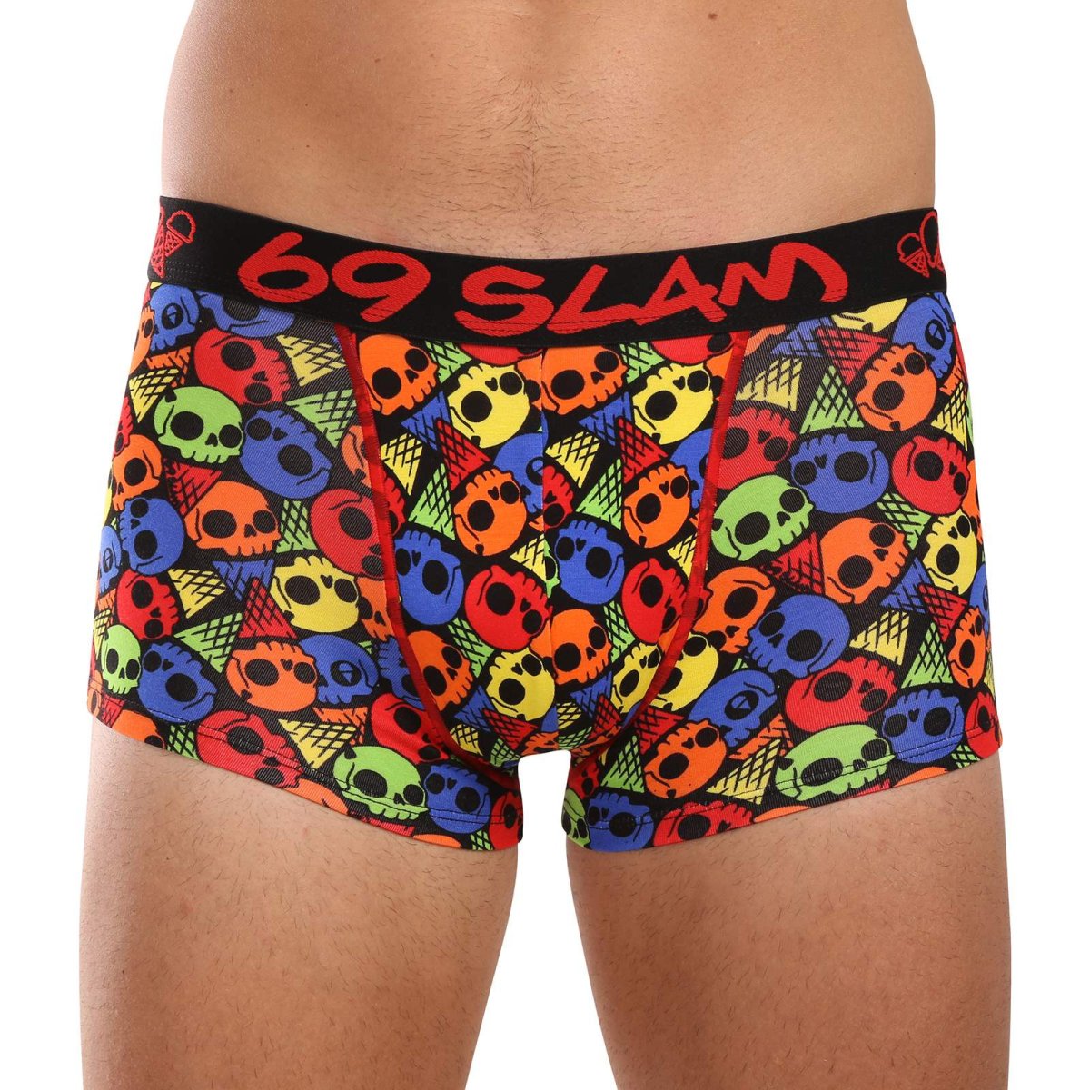 69SLAM Pánské boxerky hip bamboo SKULL CONE (MHBSKC-BB) L 69SLAM