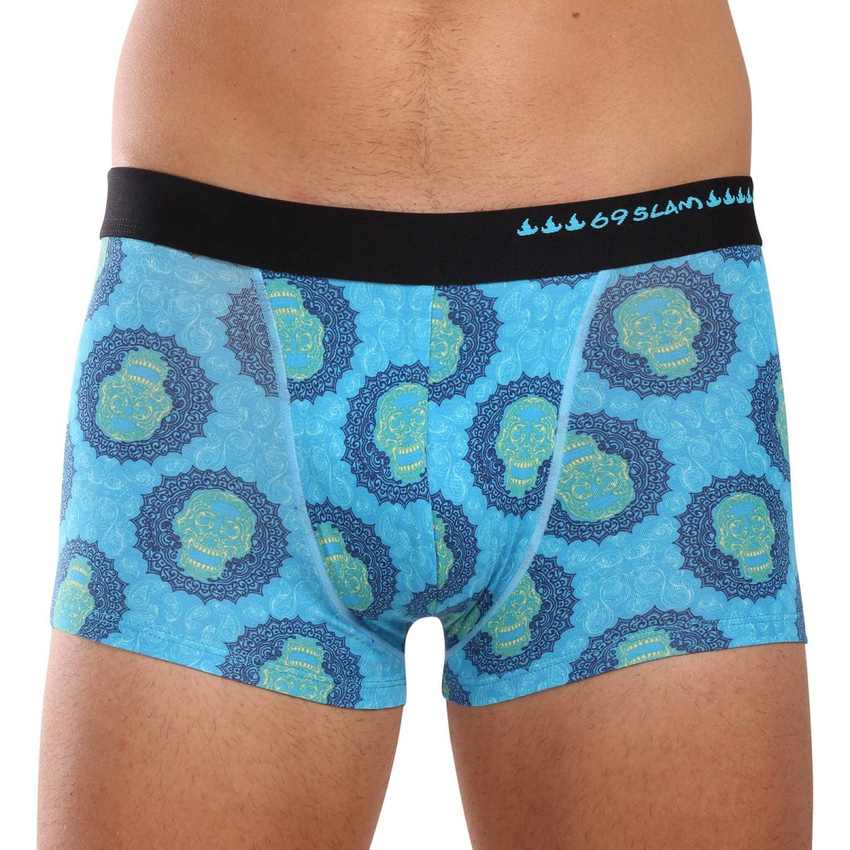 69SLAM Pánské boxerky hip bamboo SKULL MANDALA (MHBSKM-BB) XL 69SLAM