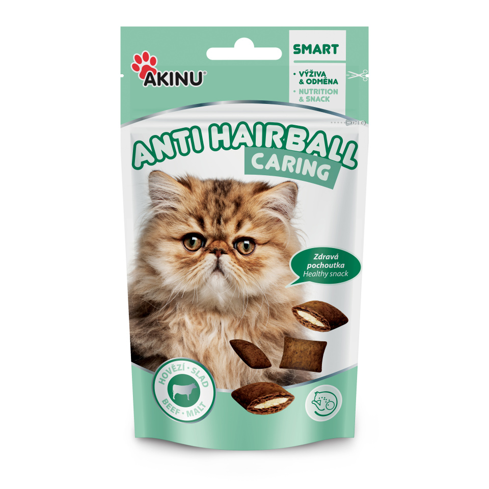 Akinu ANTIHAIRBALL pamlsek pro kočky 50 g Akinu