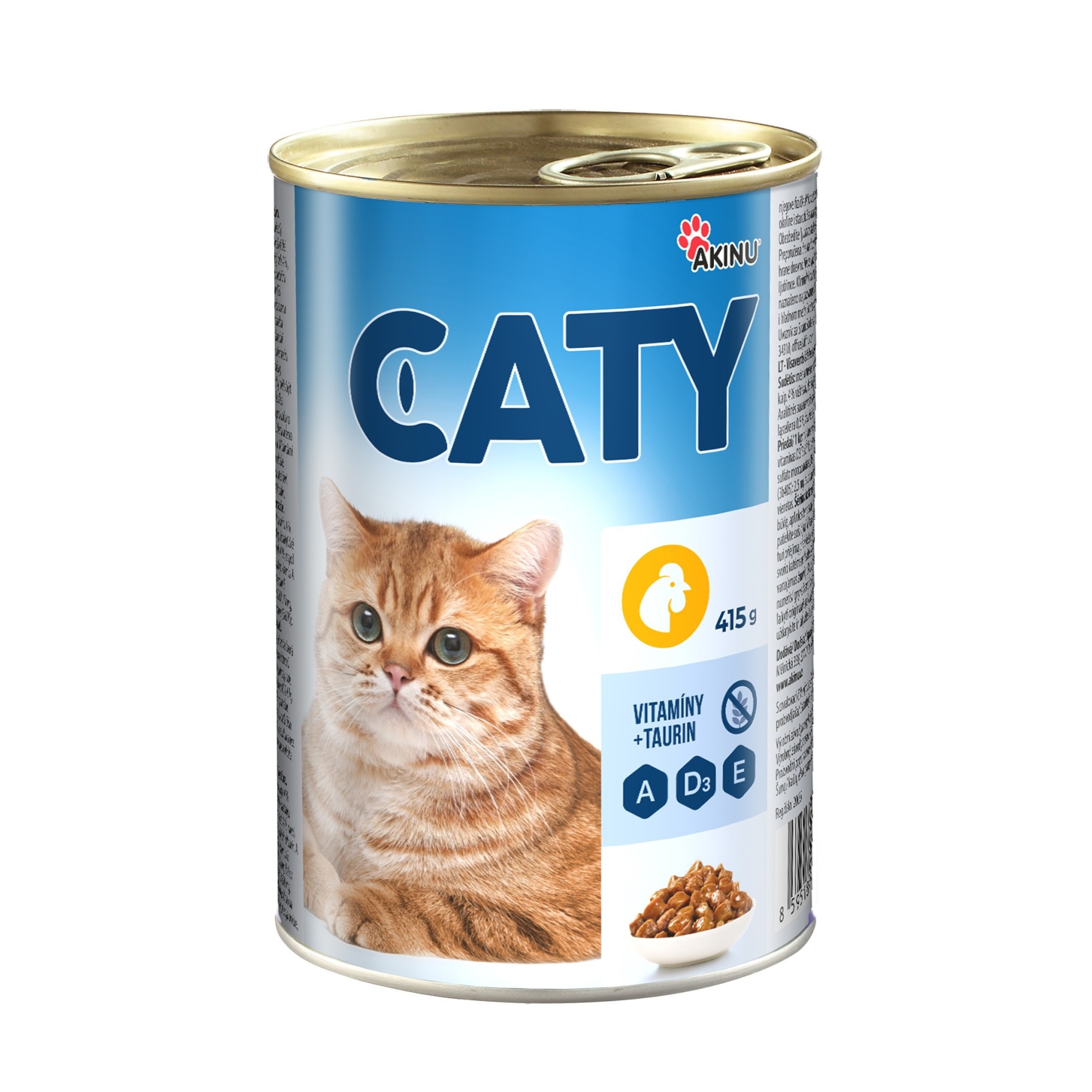 Akinu Caty konzerva pro kočky s drůbežím 415 g Akinu