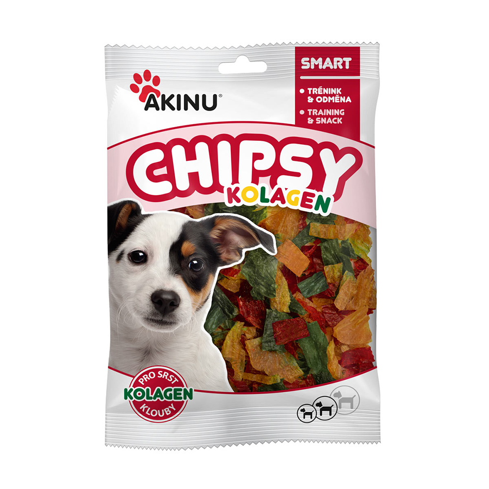 Akinu Chipsy kolagen pro psy 60 g Akinu