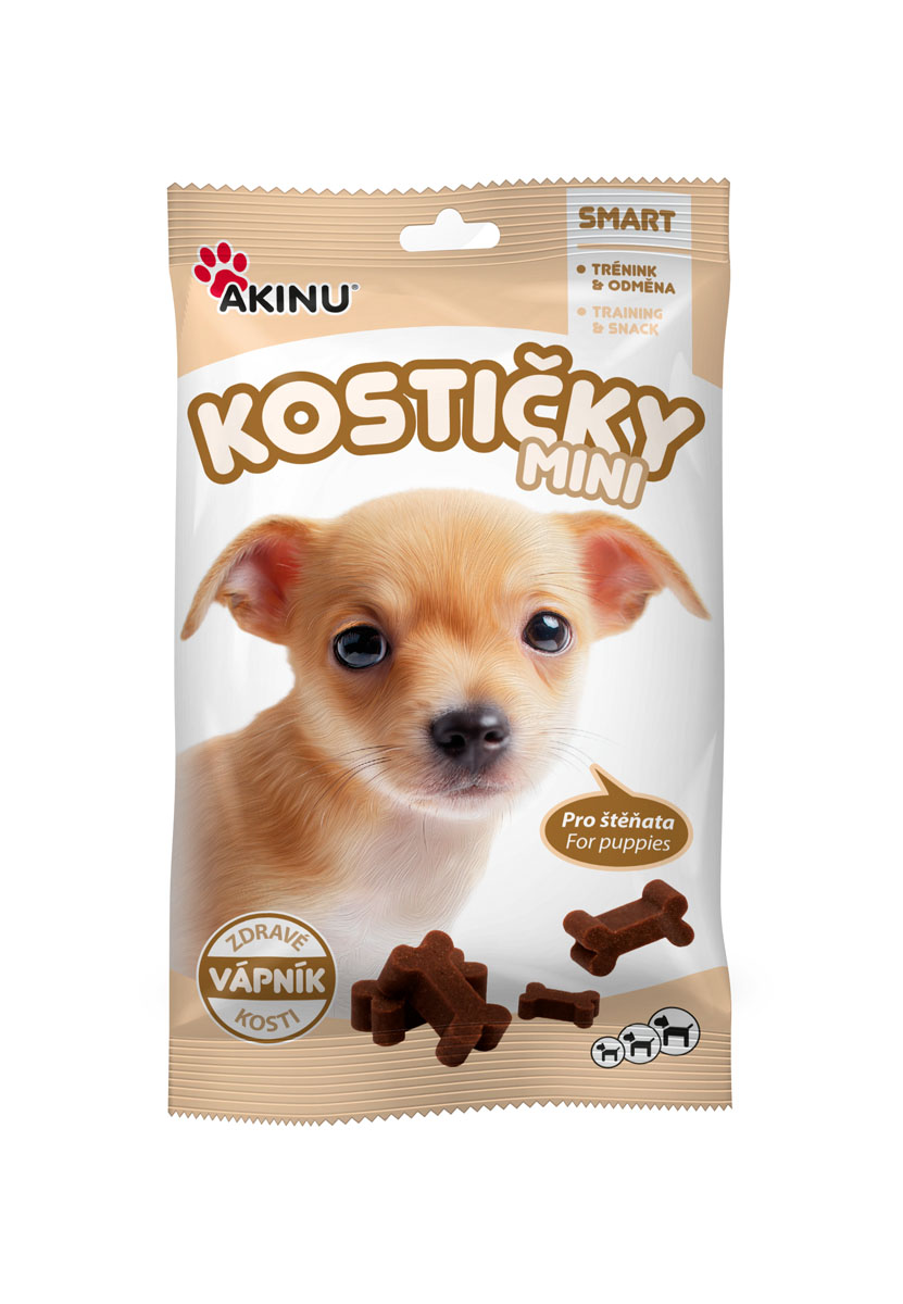 Akinu Kostičky MINI pro štěňata s vápníkem 60g Akinu
