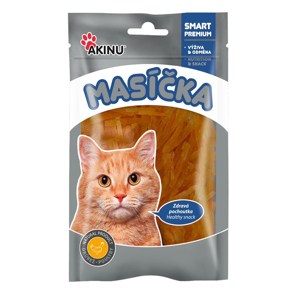 Akinu Masíčka kuřecí řezanky pro kočky 50 g Akinu