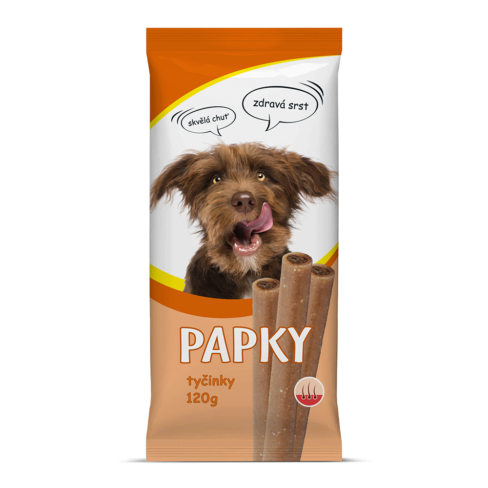 Akinu Papky tyčinky na srst a kůži pro psy 120 g Akinu