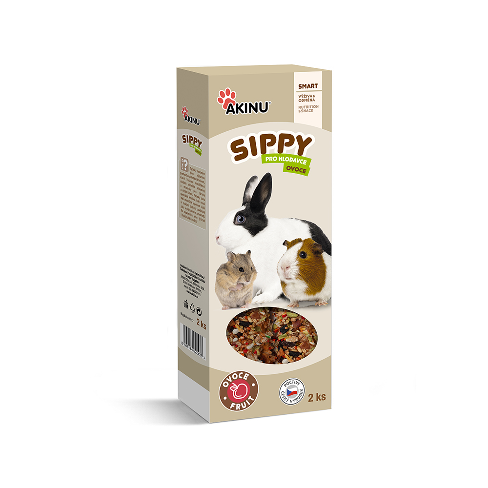 Akinu SIPPY tyč s ovocem pamlsek pro hlodavce 2 ks Akinu