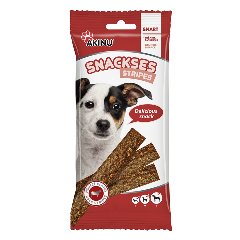 Akinu SNACKSES plátky hovězí 12ks Akinu