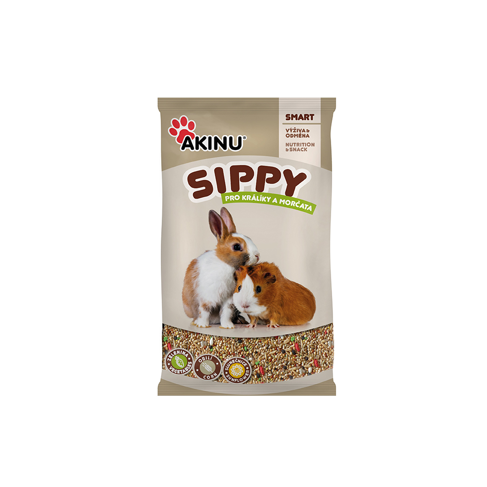 Akinu Sippy deluxe krmivo pro králíky a morčata 400g Akinu