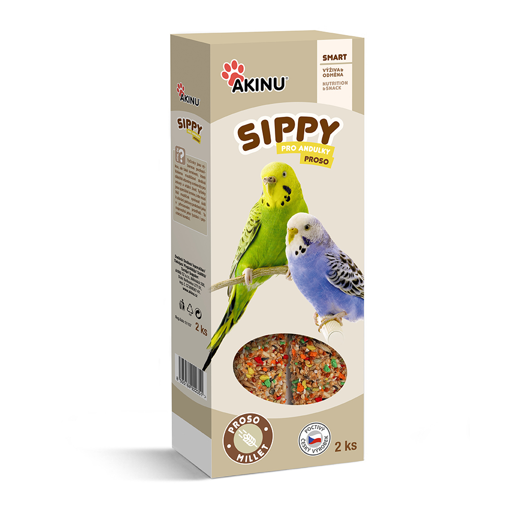 Akinu Sippy tyč pro andulky vitamínovo-medová 2 ks Akinu