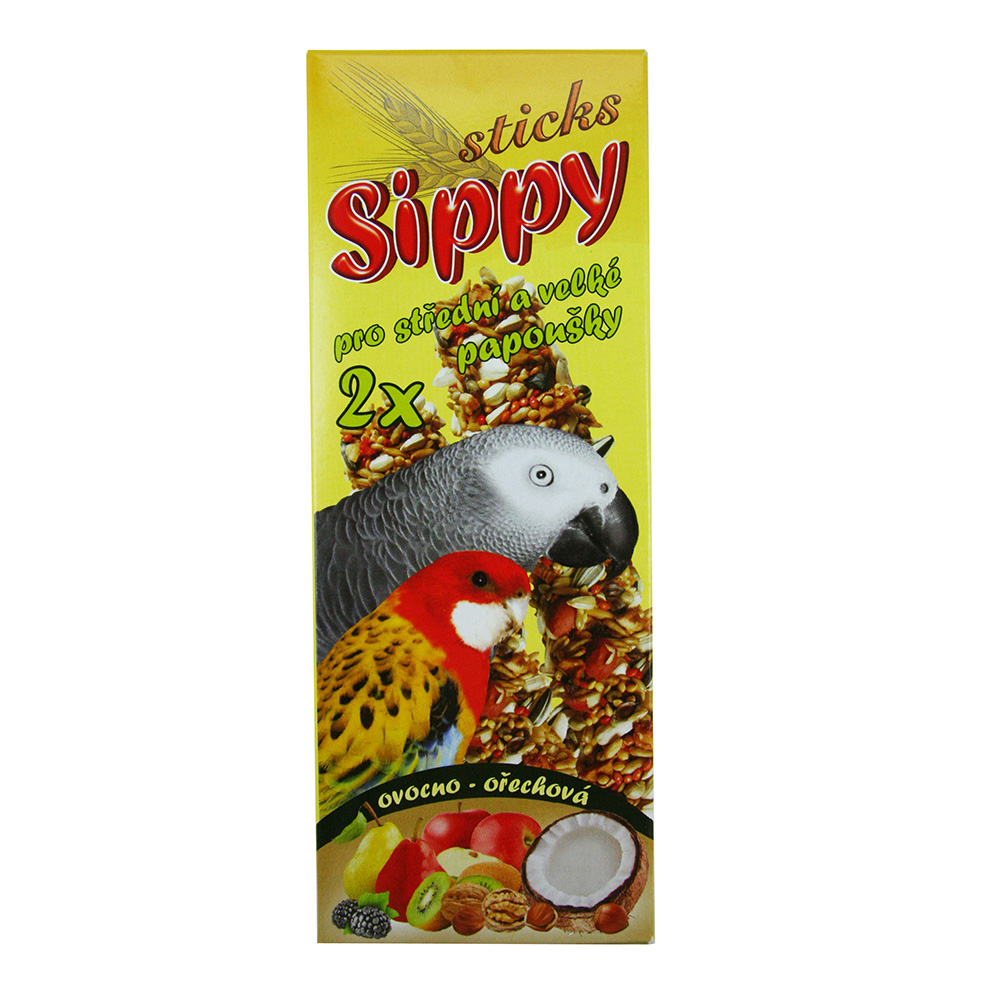 Akinu Sippy tyč pro střední a velké papoušky ovocno-ořechová 2 ks Akinu