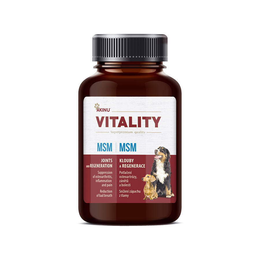 Akinu VITALITY doplněk stravy pro psy MSM 200 g Akinu