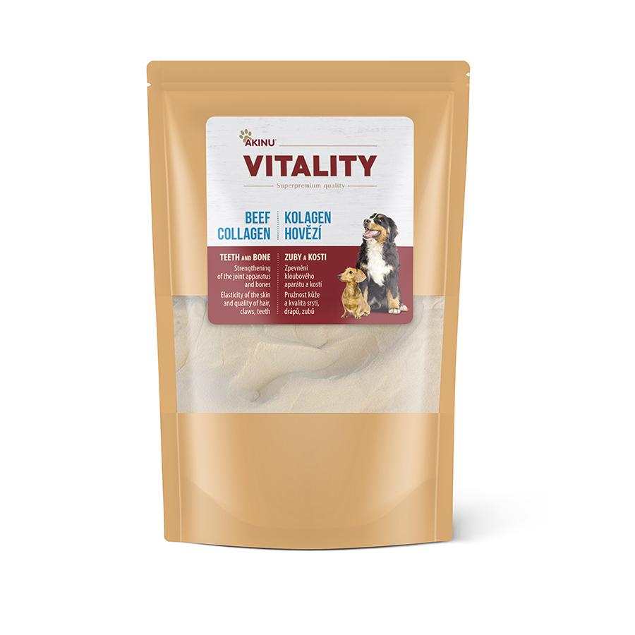 Akinu VITALITY doplněk stravy pro psy hovězí kolagen 250 g Akinu