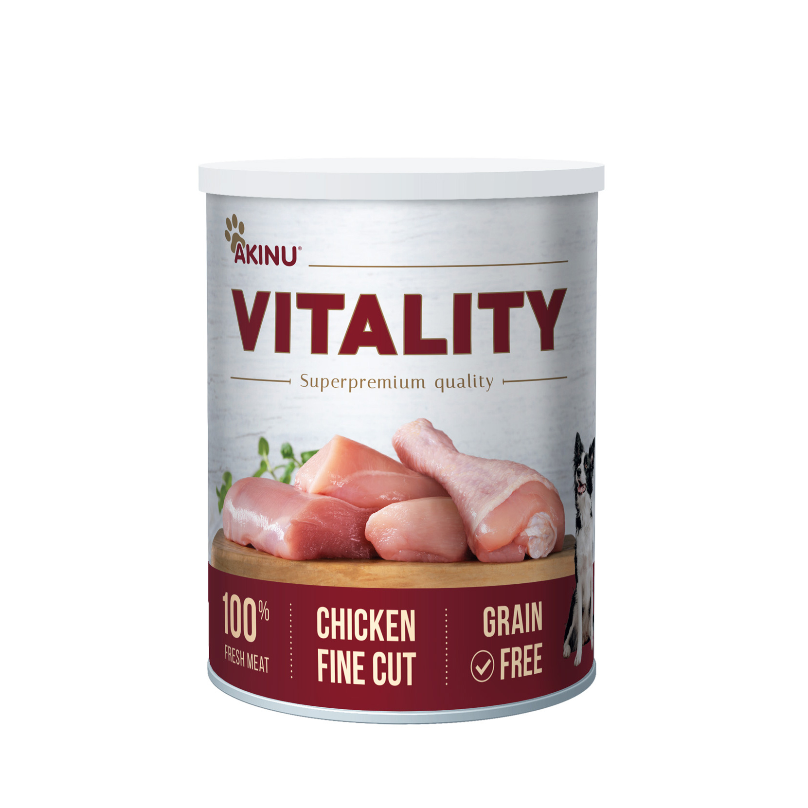 Akinu VITALITY konzerva pro psy kuře jemně krájené 400 g Akinu