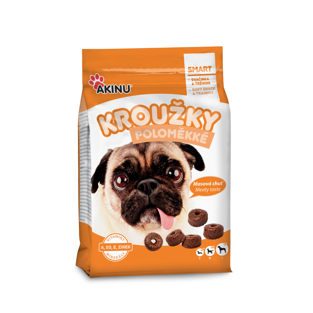 Akinu kroužky pro psy poloměkké 500g Akinu