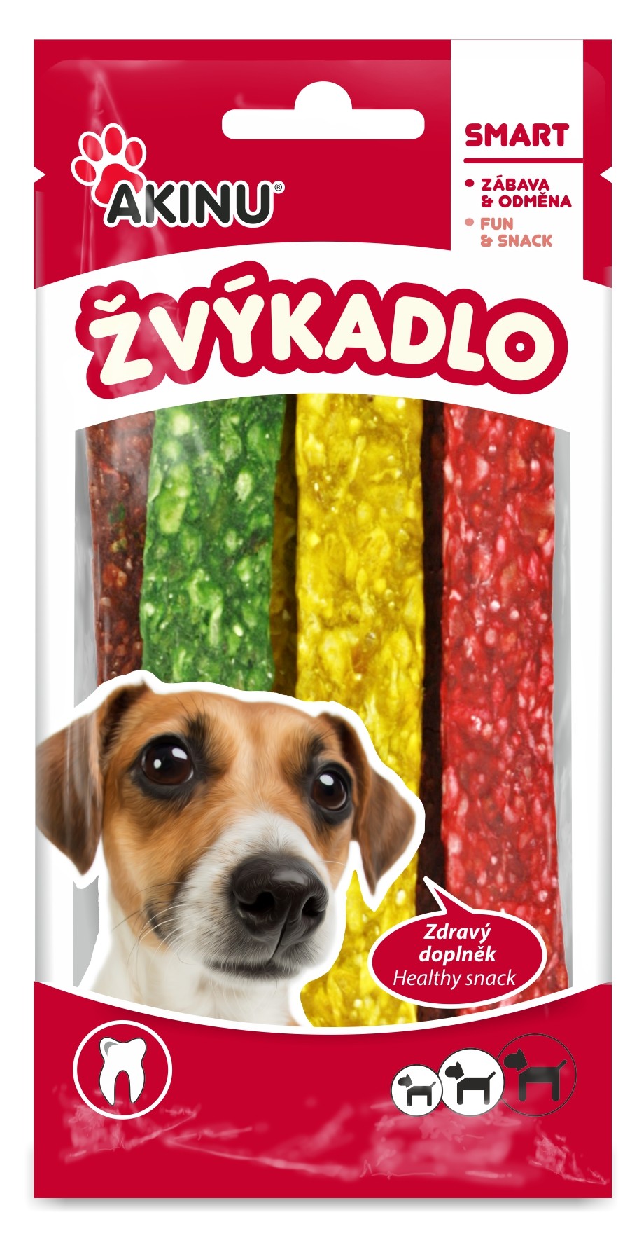 Akinu pamlsek pro psy plátky barevné 12