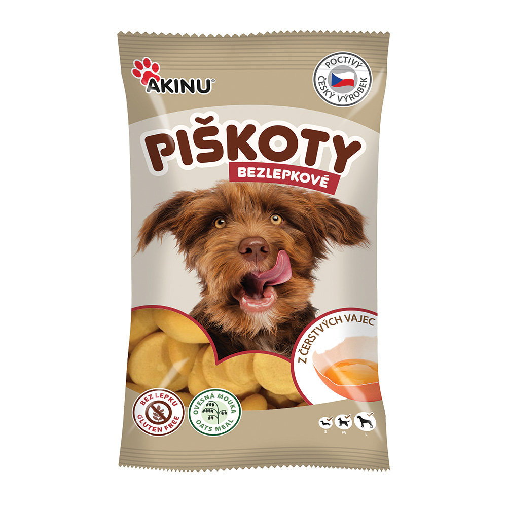 Akinu piškoty bezlepkové pamlsek pro psy 120 g Akinu
