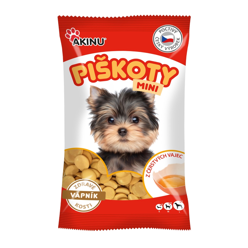 Akinu piškoty mini s vápníkem pamlsek pro psy 120 g Akinu