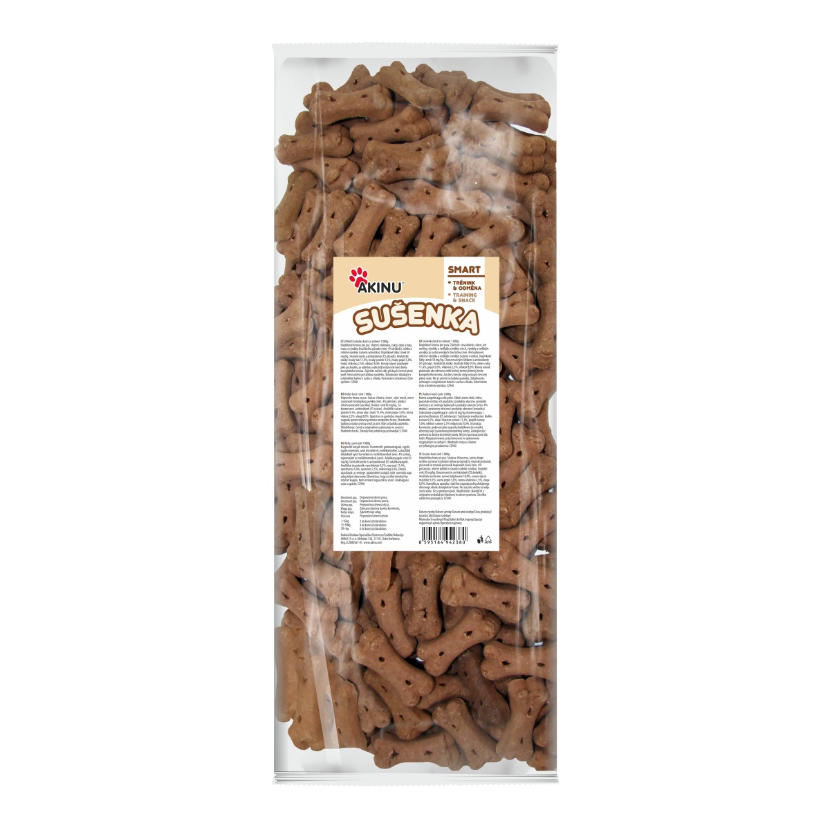 Akinu sušenky kosti se zinkem pamlsek pro psy 1000 g Akinu