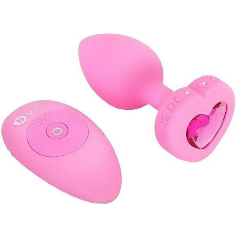 B-Vibe vibrační anální kolík Heart S/M s ovl. 9