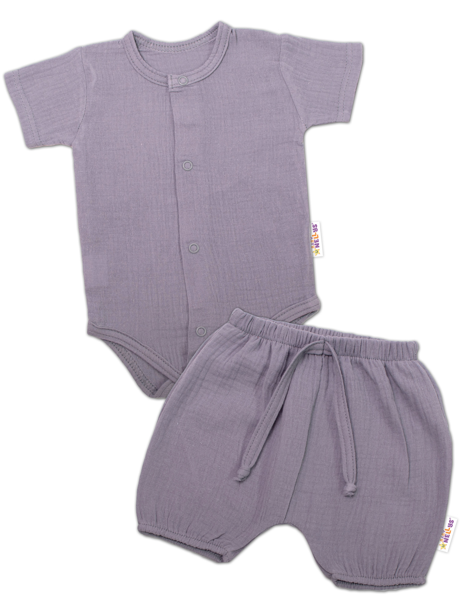 Baby Nellys 2-dílná mušelínová soupravička