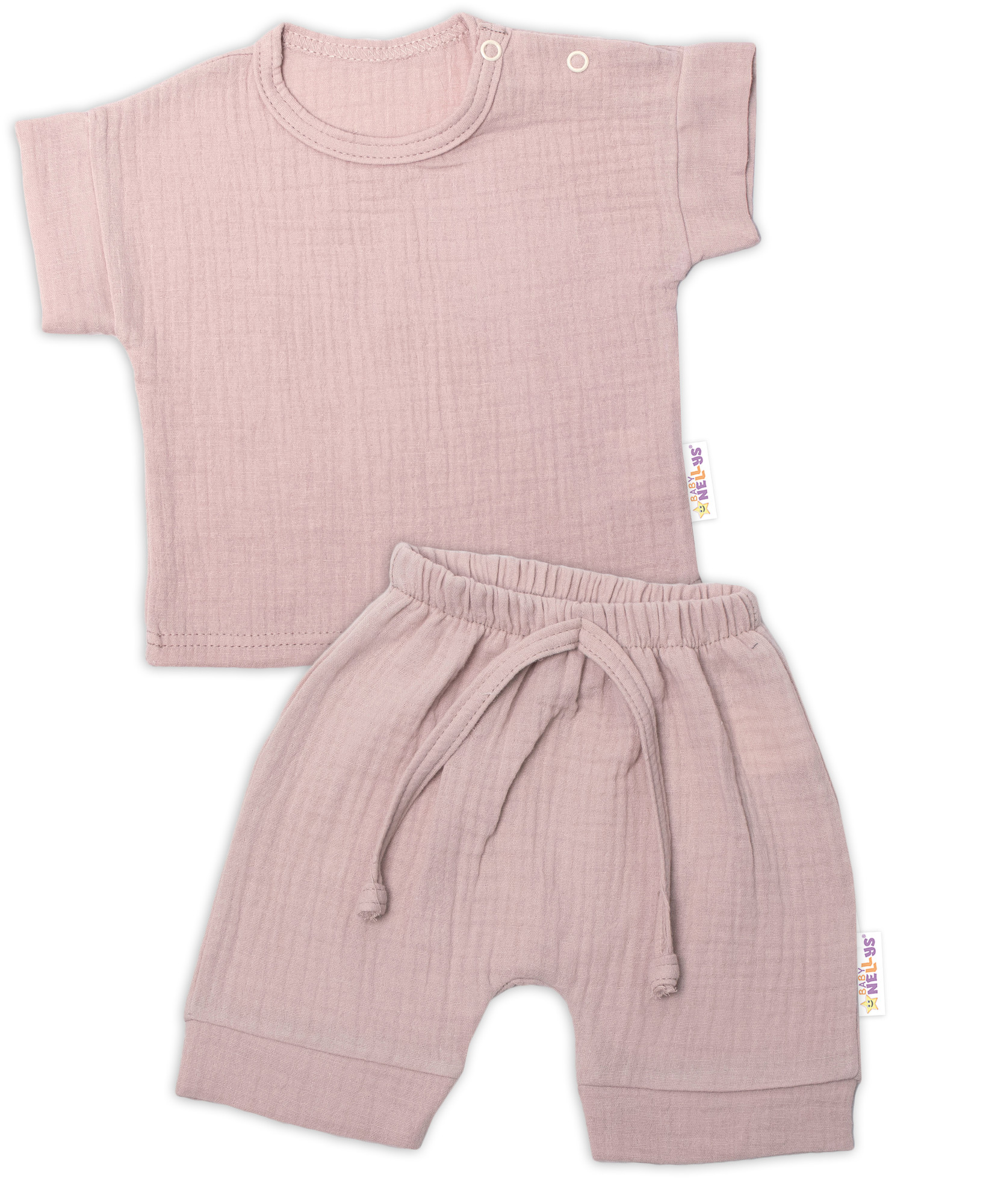 Baby Nellys 2-dílná mušelínová soupravička