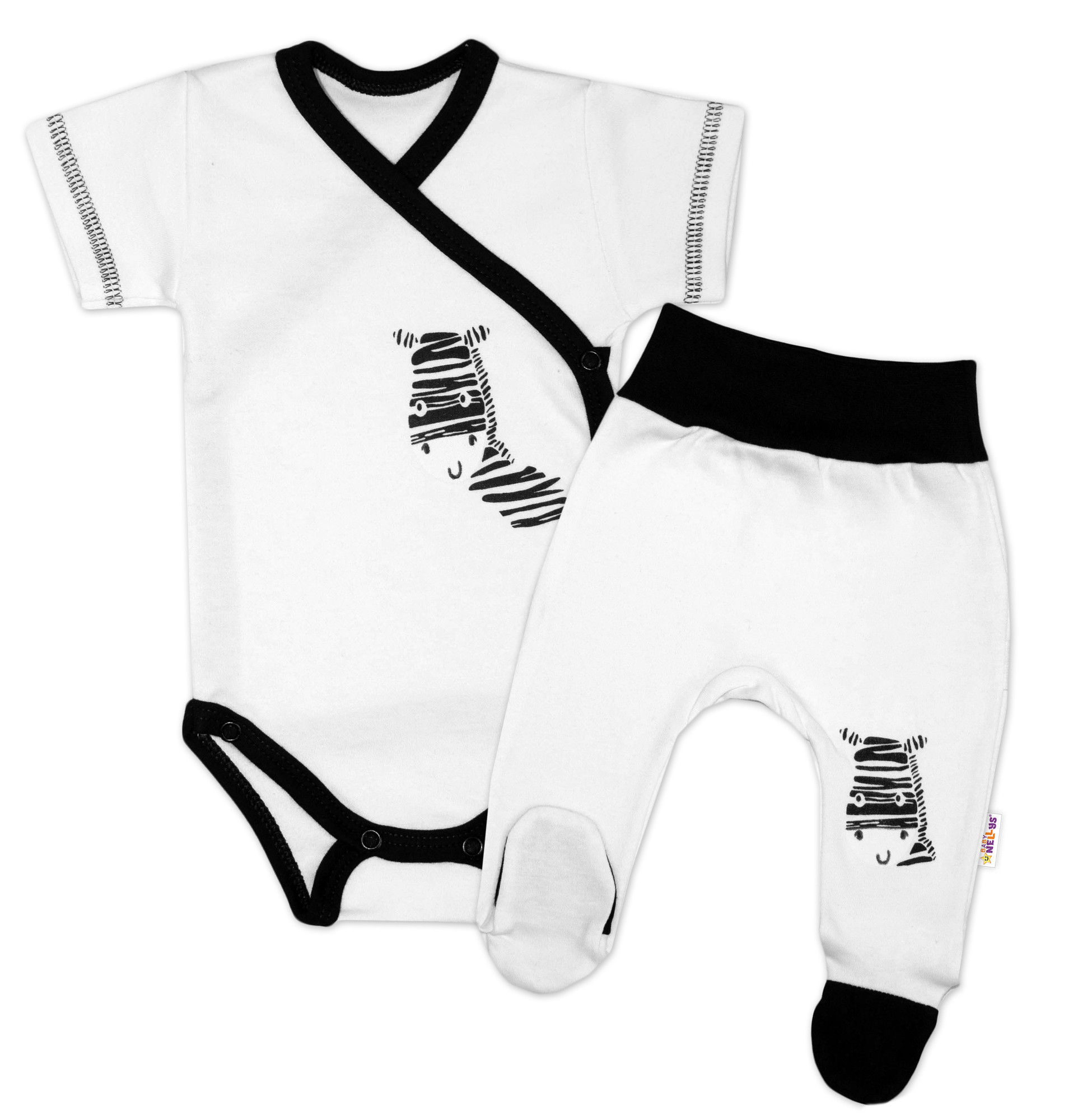 Baby Nellys 2-dílná sada body kr. rukáv + polodupačky