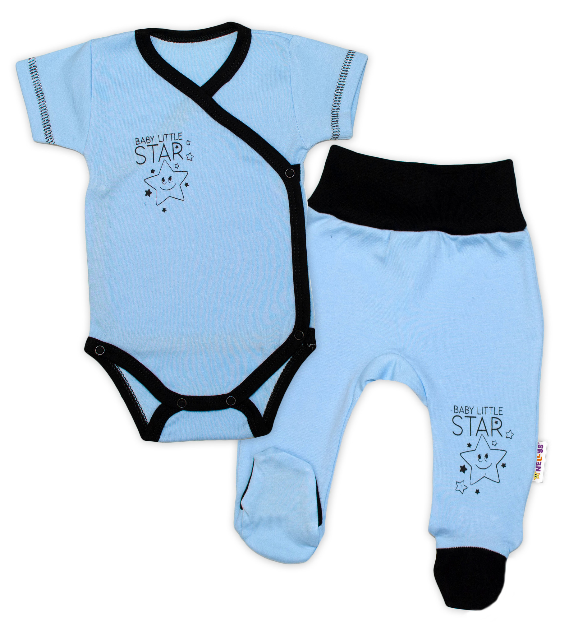 Baby Nellys 2-dílná sada body kr. rukáv + polodupačky