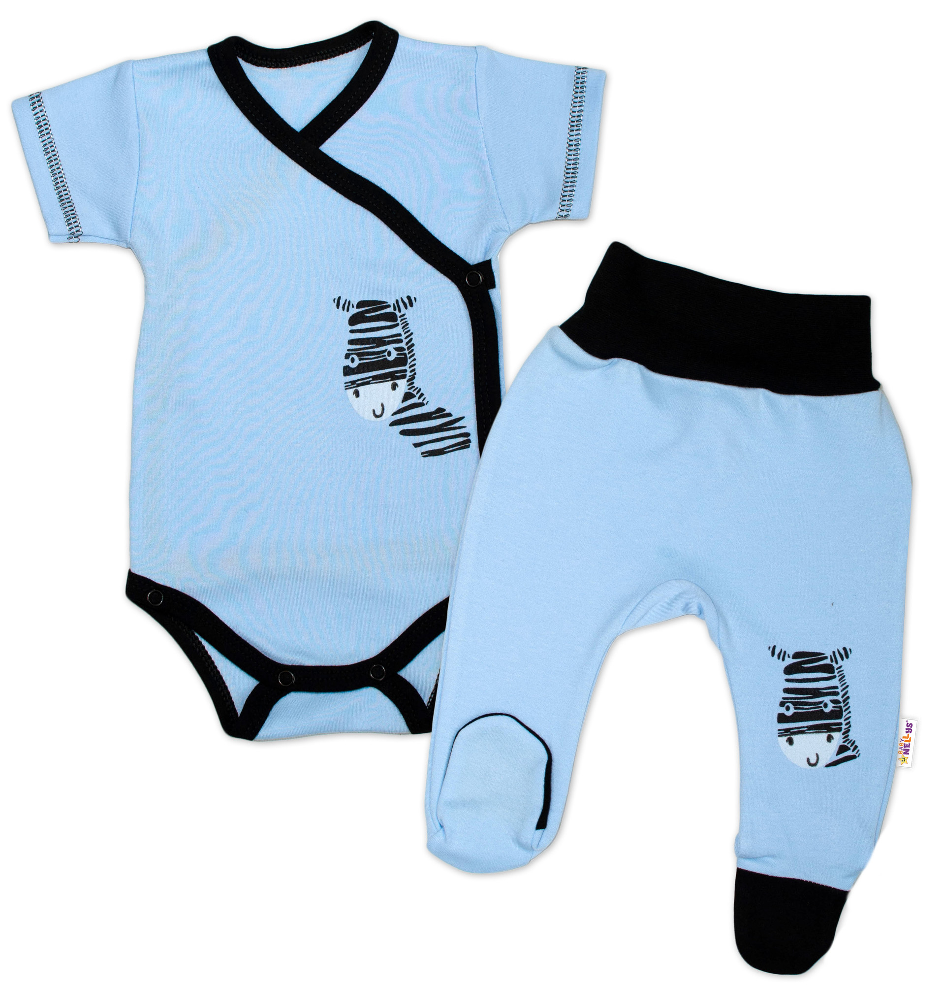 Baby Nellys 2-dílná sada body kr. rukáv + polodupačky