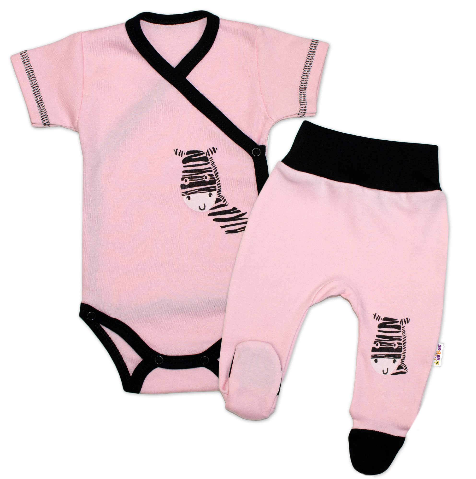Baby Nellys 2-dílná sada body kr. rukáv + polodupačky