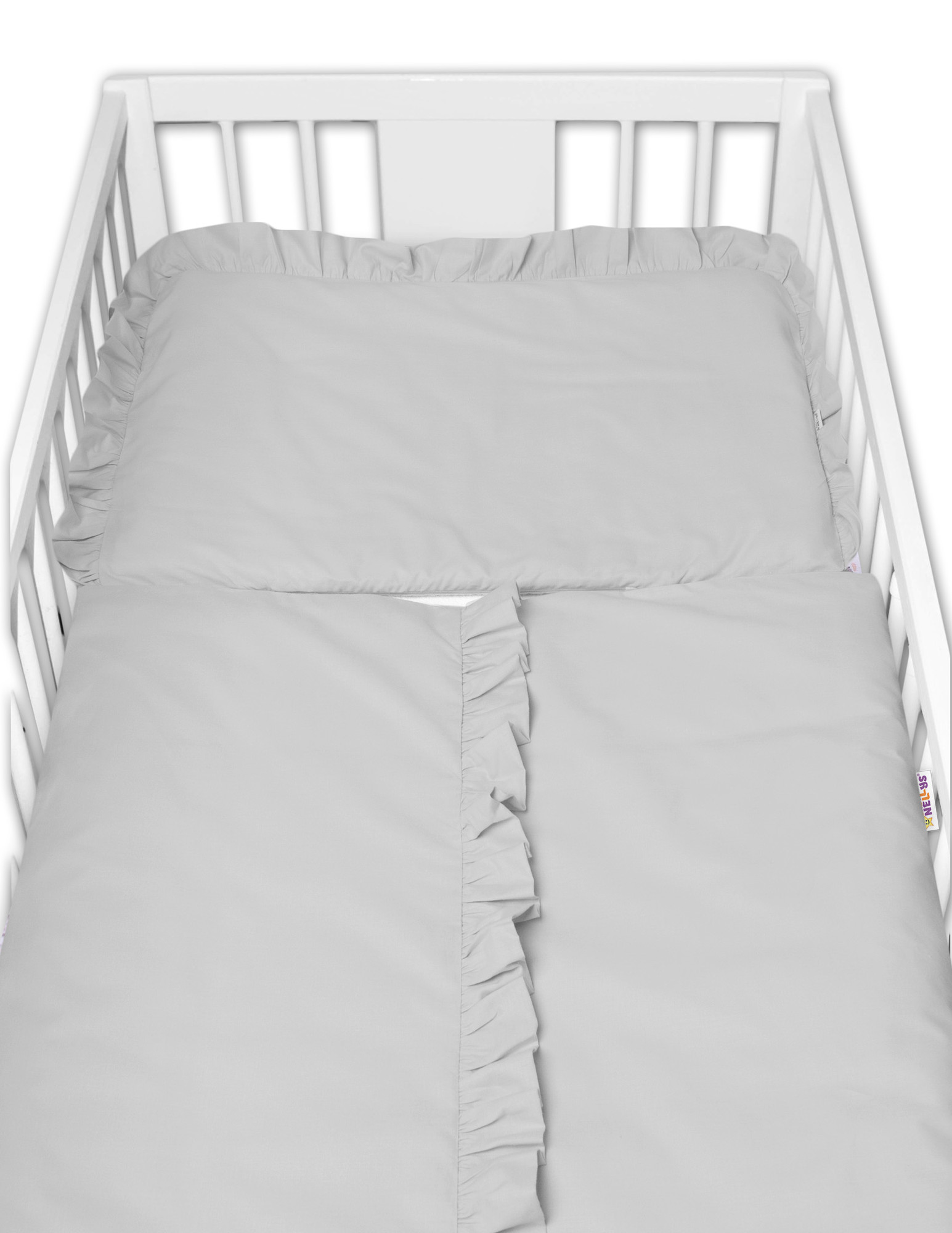 Baby Nellys 2-dílné bavlněné povlečení s volánkem SOFT