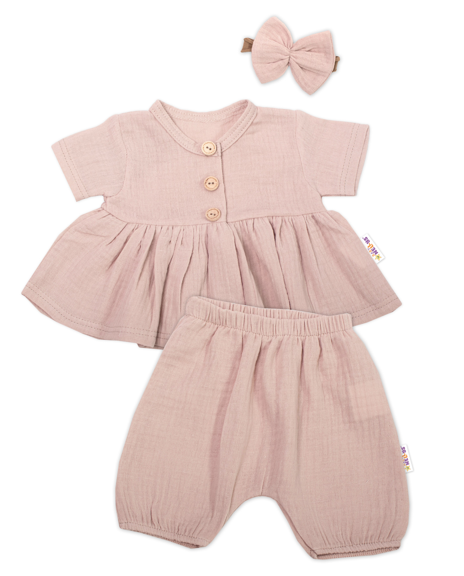 Baby Nellys 3-dílná mušelínová soupr.