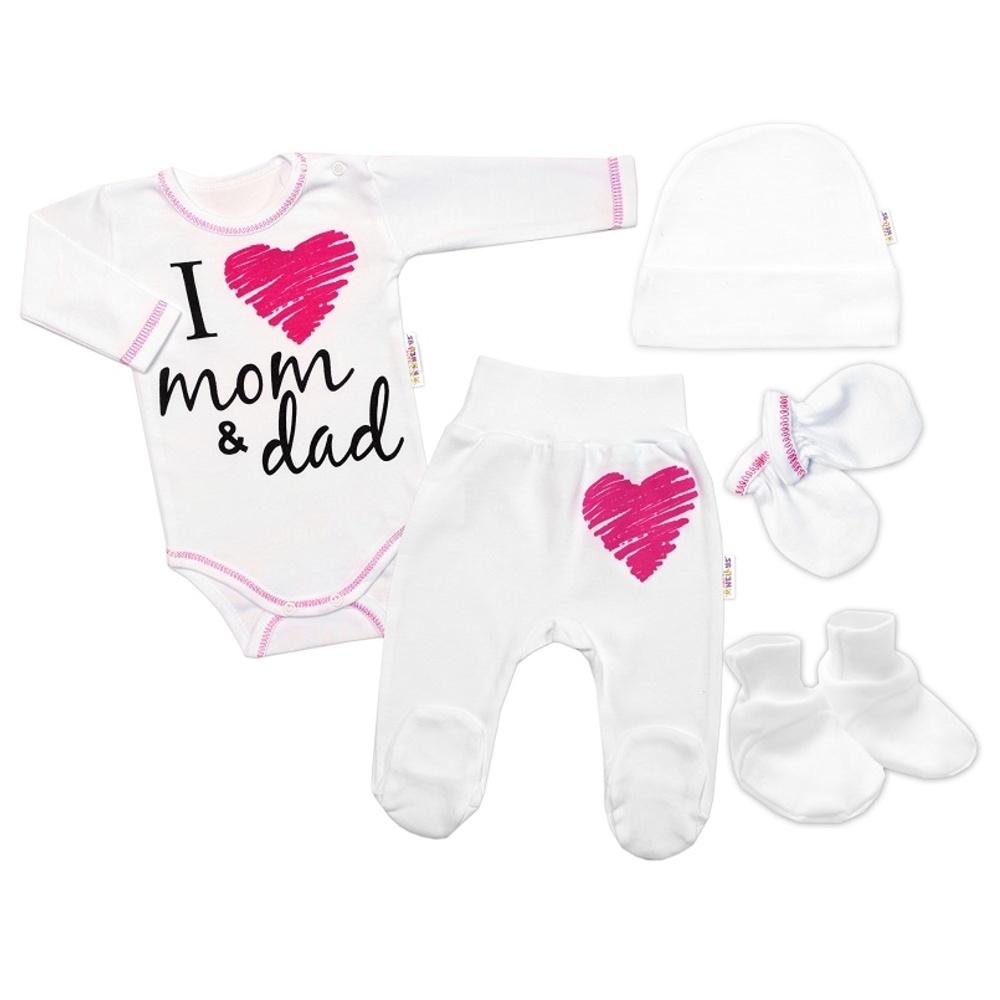 Baby Nellys 5D sada do porodnice I love mom & dad