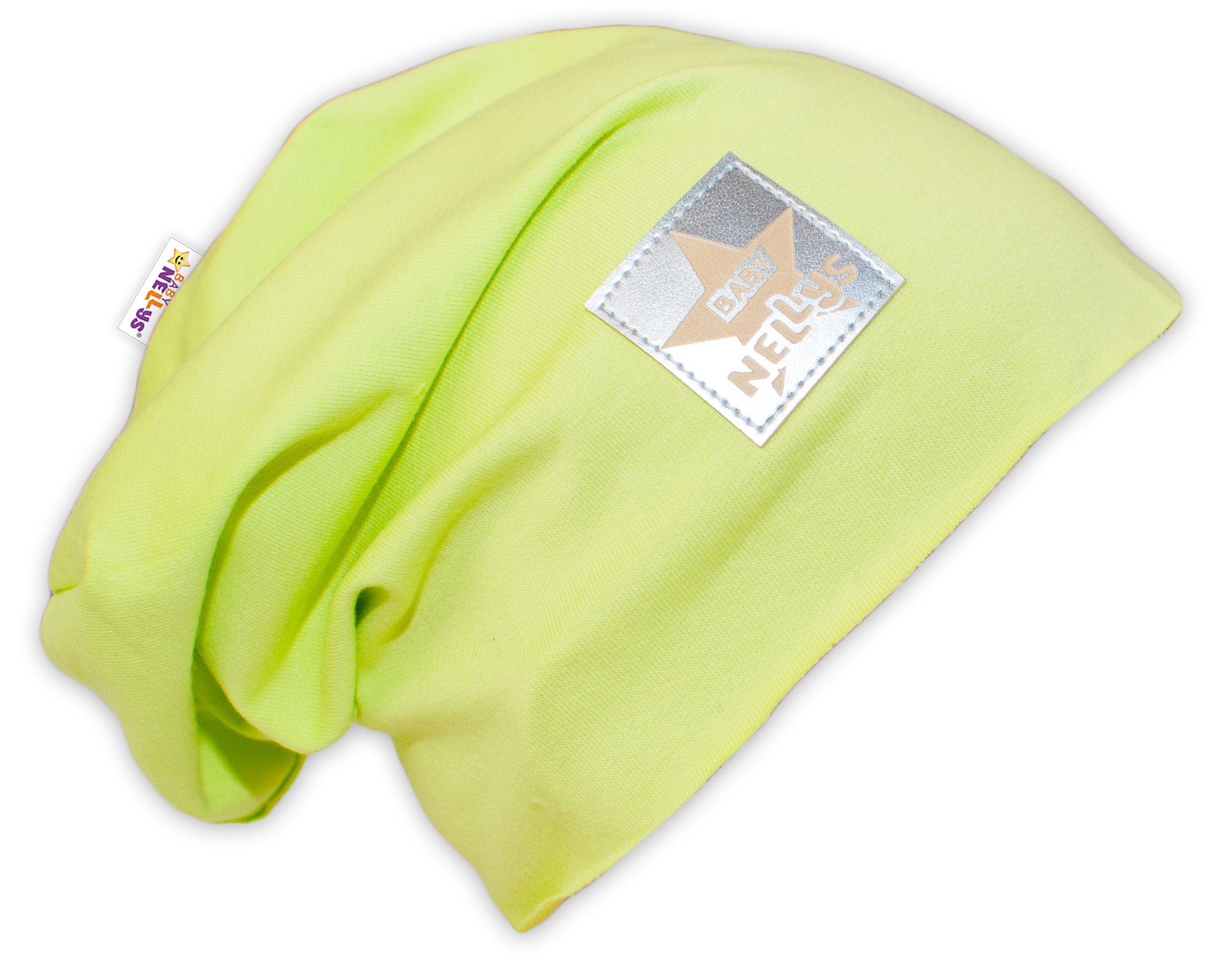 Baby Nellys Bavlněná čepička ® - limetka vel.  104 Baby Nellys