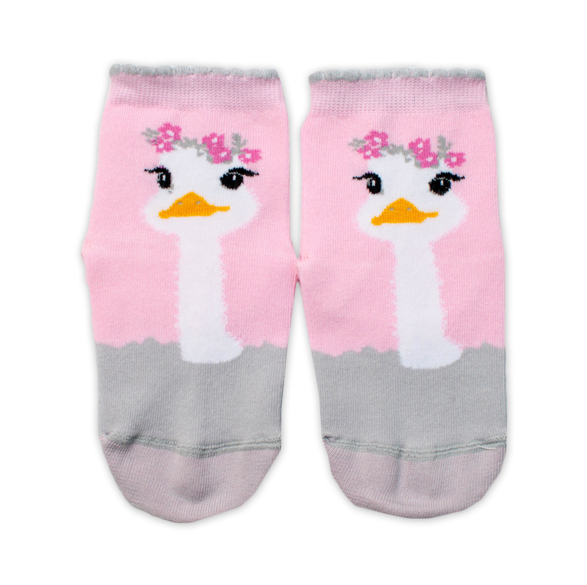 Baby Nellys Bavlněné ponožky Pštros - světle růžové vel.  122/128 Baby Nellys