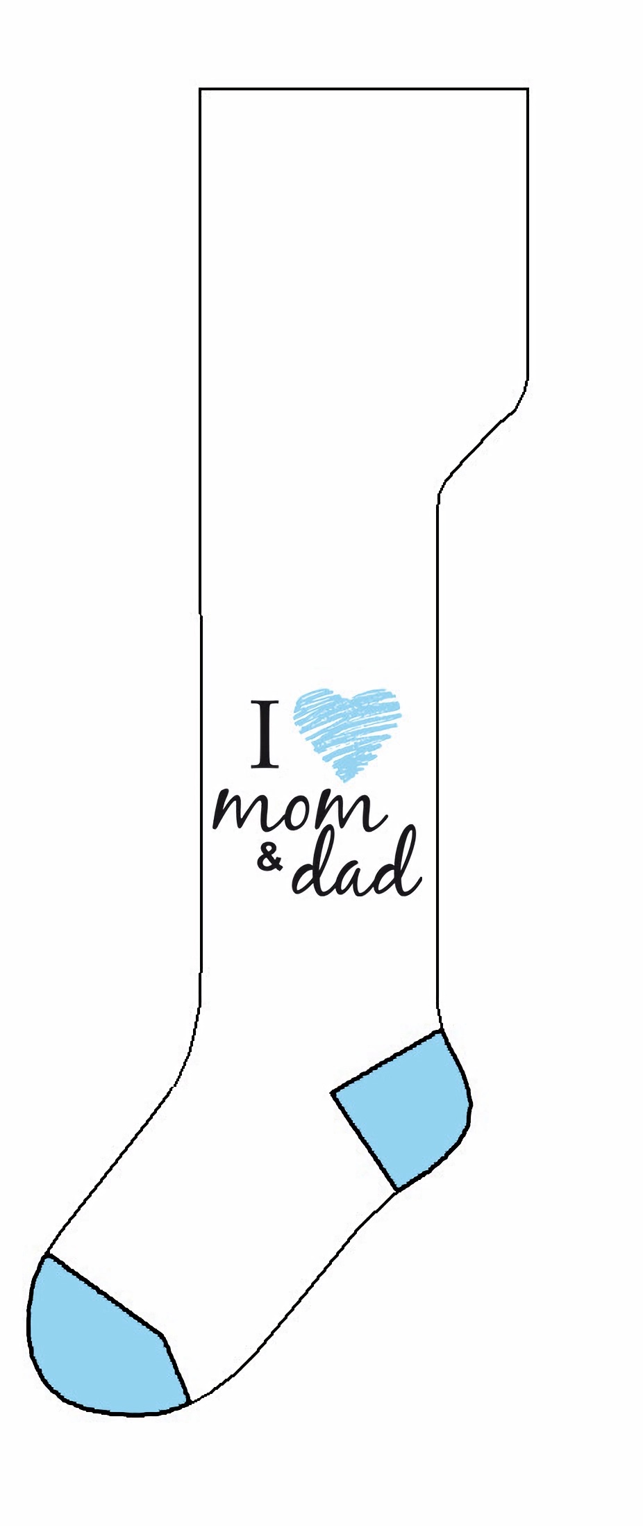 Baby Nellys Bavlněné punčocháče I love mom & dad - modré vel.  80/86 Baby Nellys