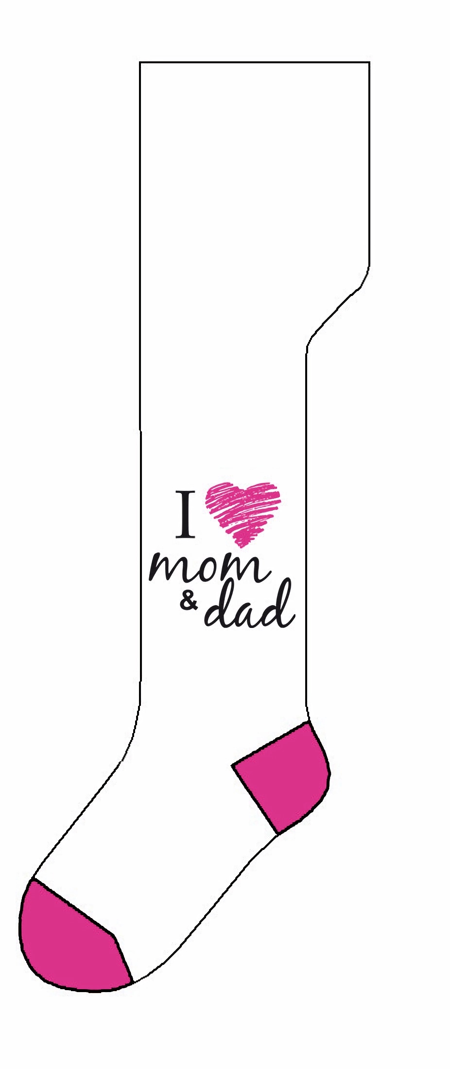 Baby Nellys Bavlněné punčocháče I love mom & dad - růžové vel.  80/86 Baby Nellys