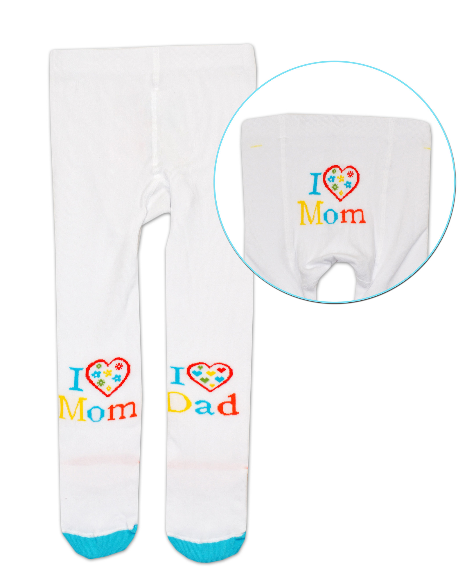 Baby Nellys Bavlněné punčocháče ® - I love Mom