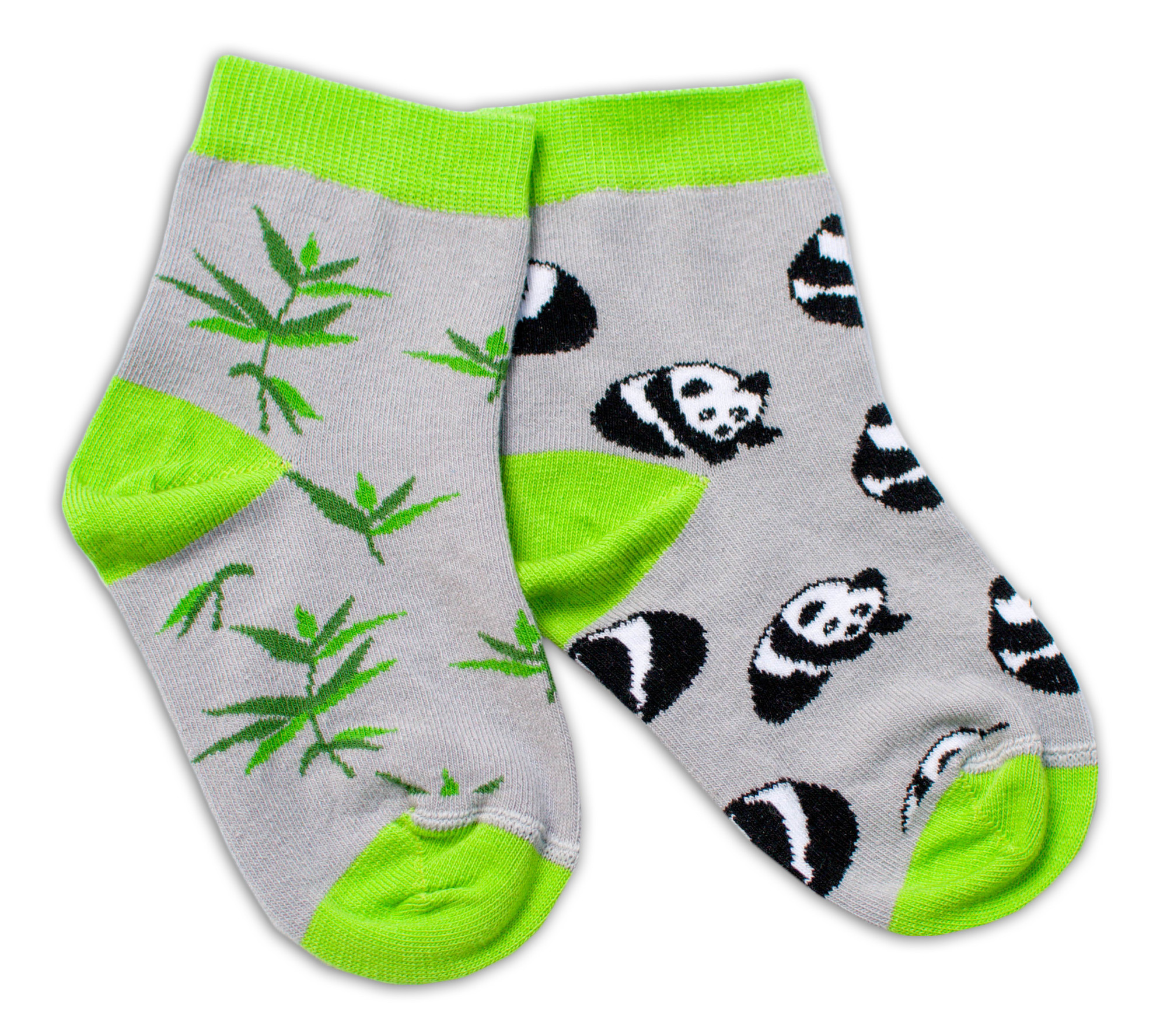 Baby Nellys Bavlněné veselé ponožky Panda - šedé vel.  122/128 Baby Nellys