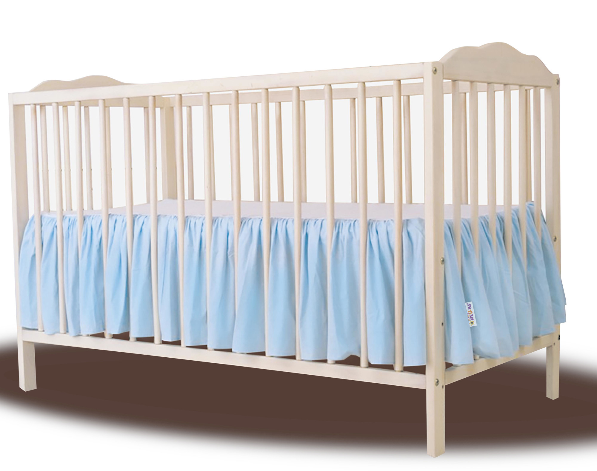Baby Nellys Bavlněný volánek pod matraci - sv. modrý Baby Nellys