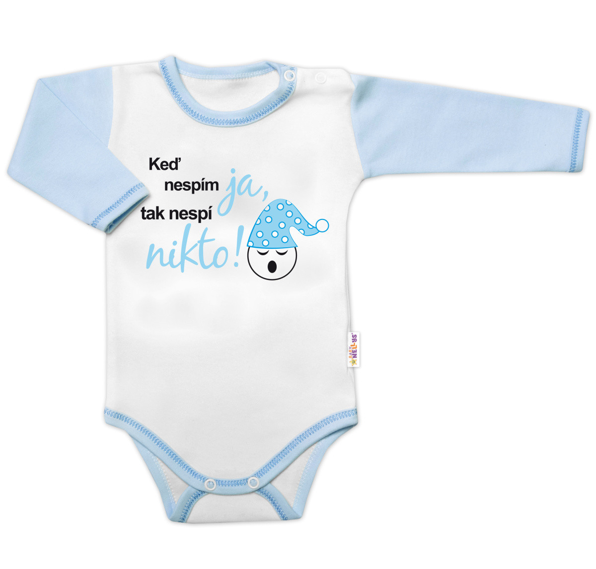Baby Nellys Body dl. rukáv s vtipným textem