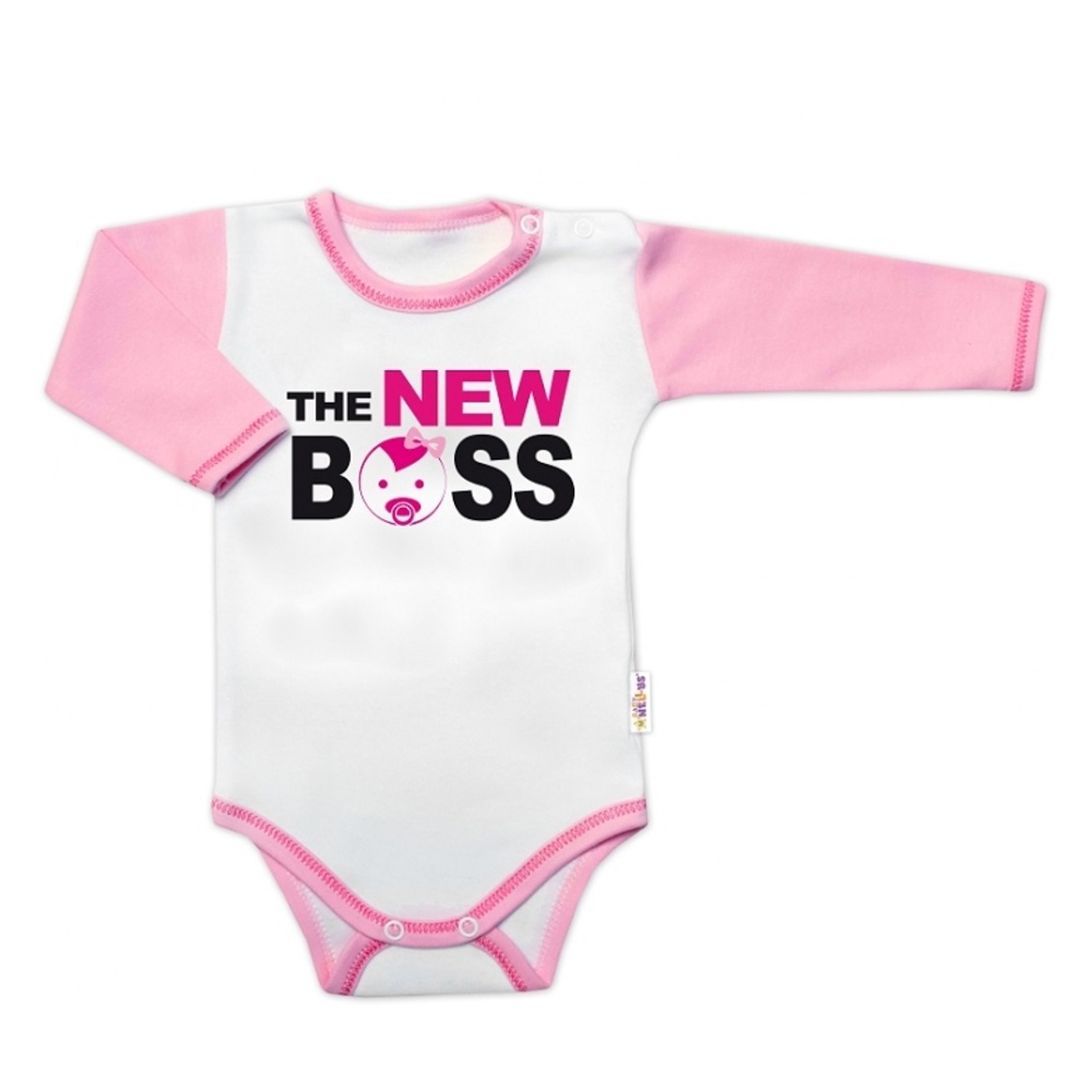 Baby Nellys Body dl. rukáv s vtipným textem