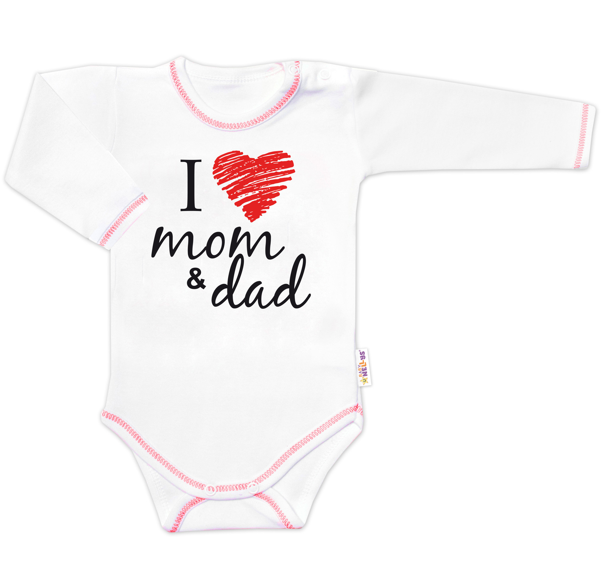 Baby Nellys Body dlouhý rukáv  I love mom & dad vel.  86 Baby Nellys