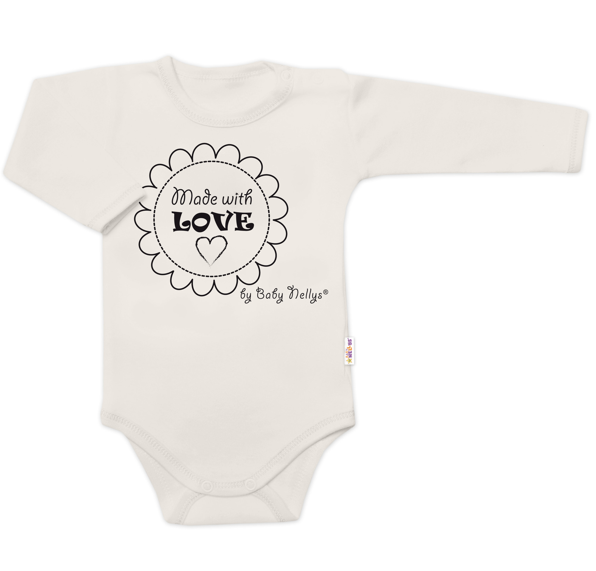 Baby Nellys Body dlouhý rukáv Made with love
