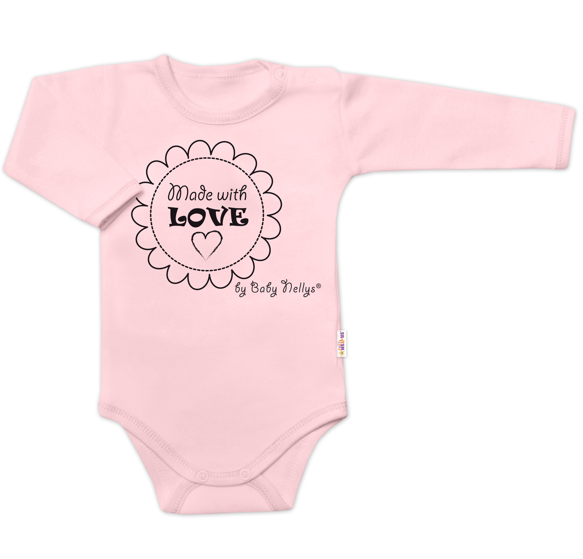 Baby Nellys Body dlouhý rukáv Made with love