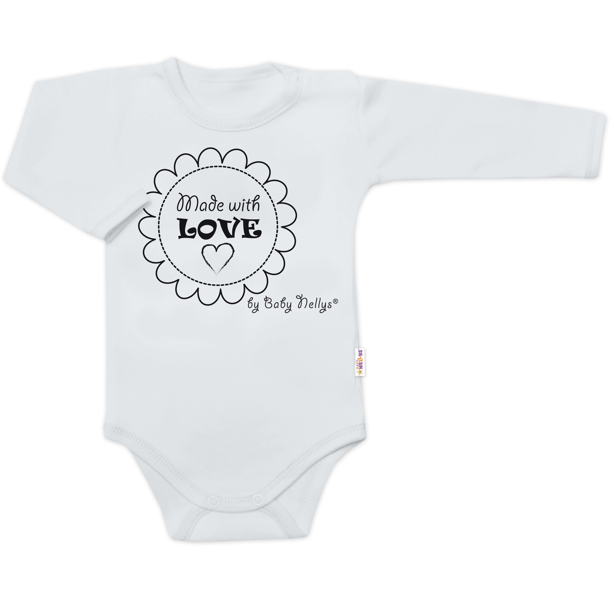 Baby Nellys Body dlouhý rukáv Made with love