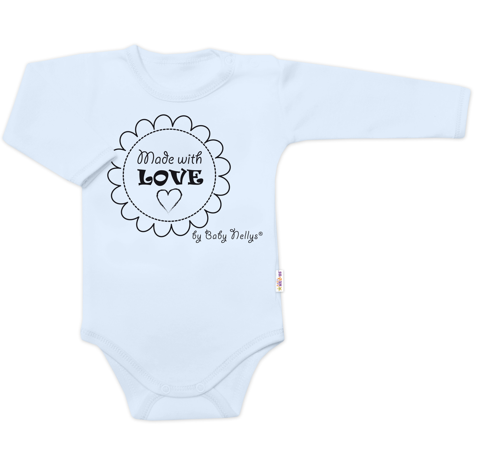 Baby Nellys Body dlouhý rukáv Made with love