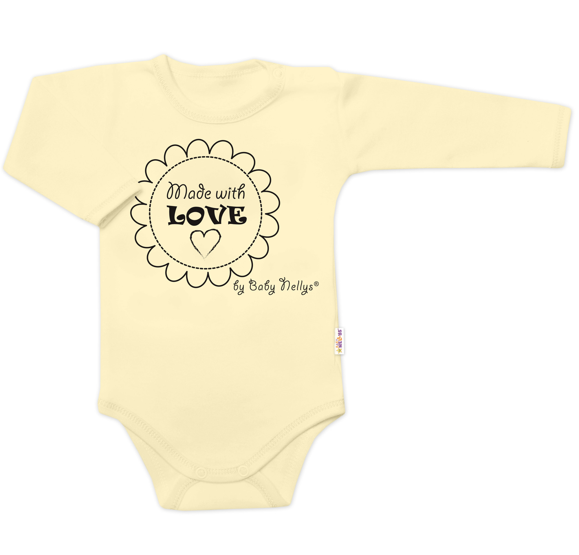 Baby Nellys Body dlouhý rukáv Made with love