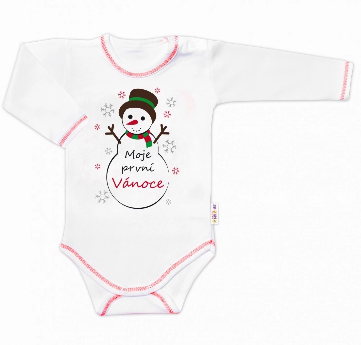 Baby Nellys Body dlouhý rukáv Moje první Vánoce