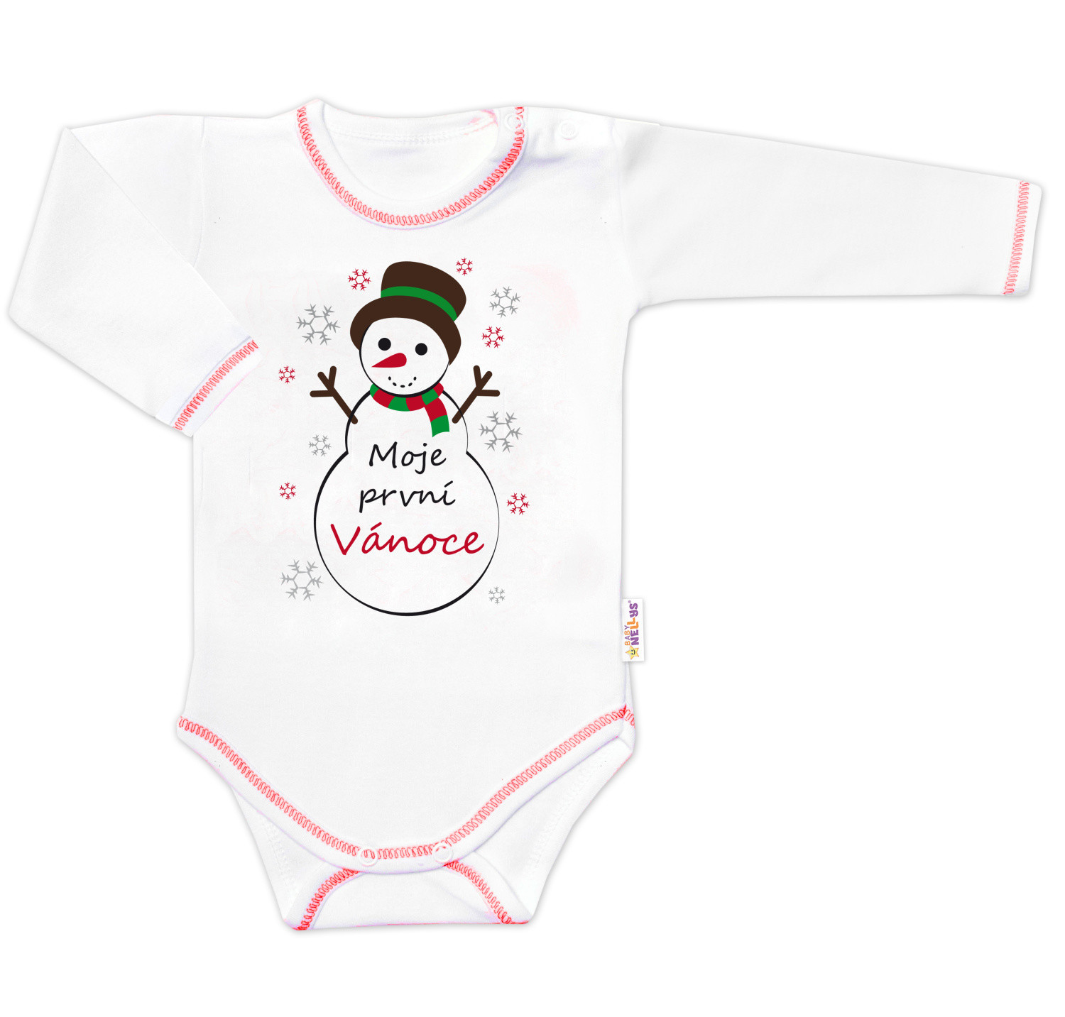 Baby Nellys Body dlouhý rukáv Moje první Vánoce