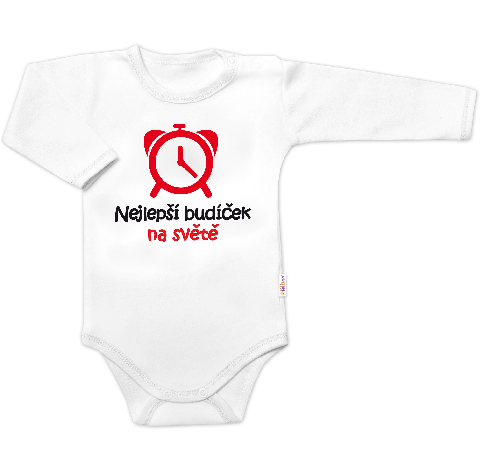 Baby Nellys Body dlouhý rukáv Nejlepší budíček na světě